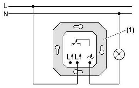Схема подключения выключателя с регулятором яркости