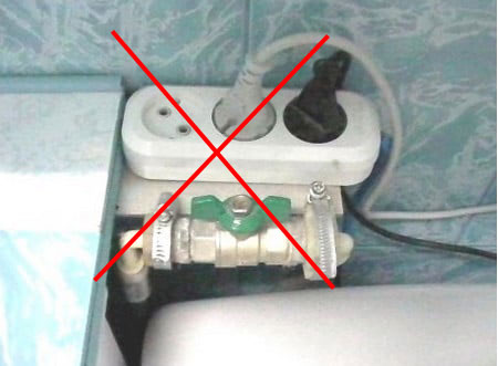 переноски запрещены в ванных комнатах и санузлах
