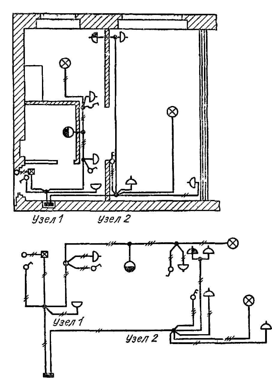 Схема электропроводки в однокомнатной хрущевке