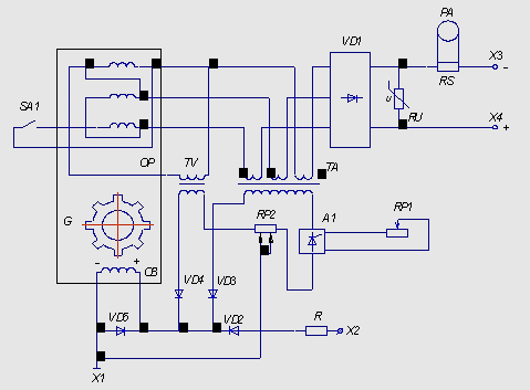 Схема сварочного генератора