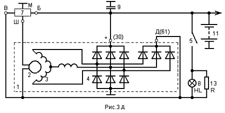Реле - регулятори напруги для мото з однофазним генератором