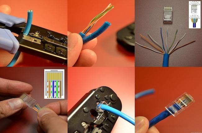 Как самостоятельно обжать интернет кабель RJ-45 - способы и инструкция обжима интернет-коннектора