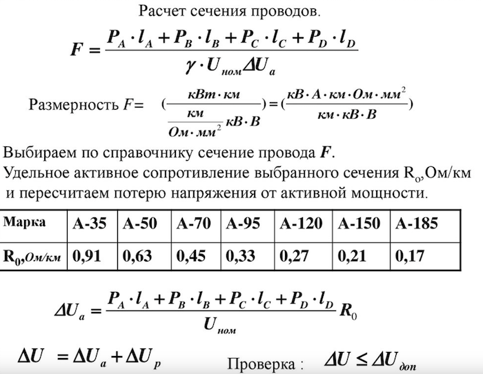 Расчет сечения кабеля по мощности и току - ключевые моменты правильного расчета проводки