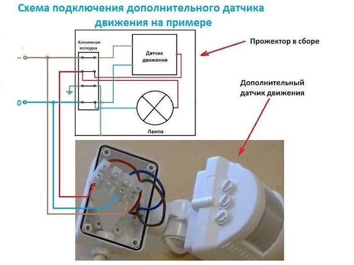 Как подключить датчик движения для освещения с выключателем - подробная схема и пошаговая инструкция