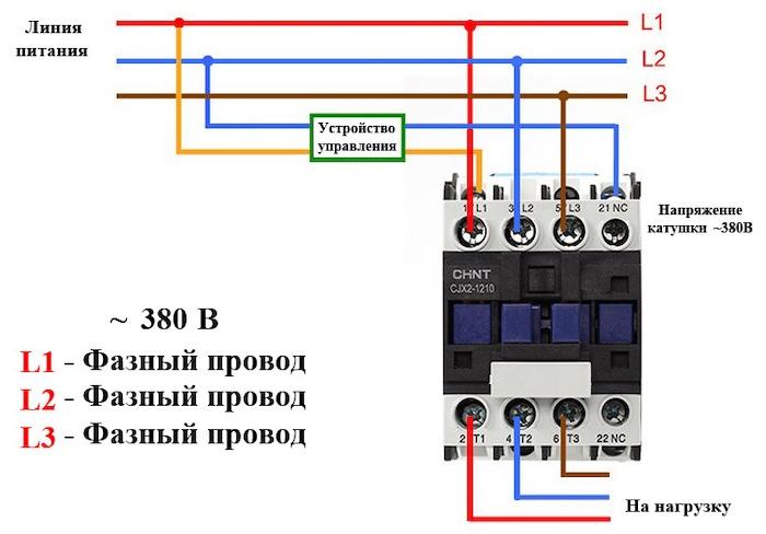 Схемы подключения магнитного пускателя на 220 В и 380 В - особенности самостоятельного подключения и рекомендации