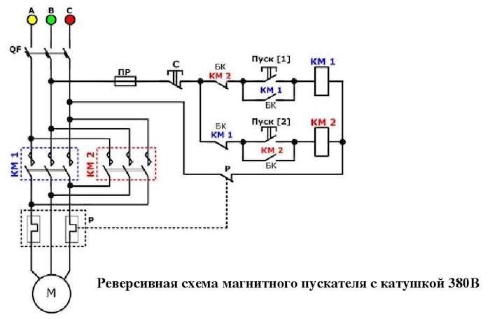 Схемы подключения магнитного пускателя на 220 В и 380 В - особенности самостоятельного подключения и рекомендации